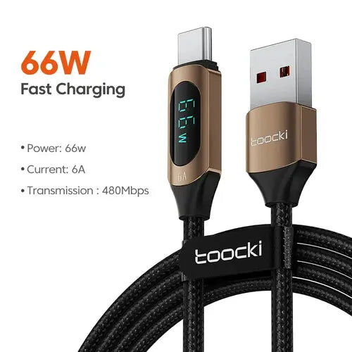 Toocki Type C to Type C Cable 100W PD Fast Charging Charger USB C to AliExpress