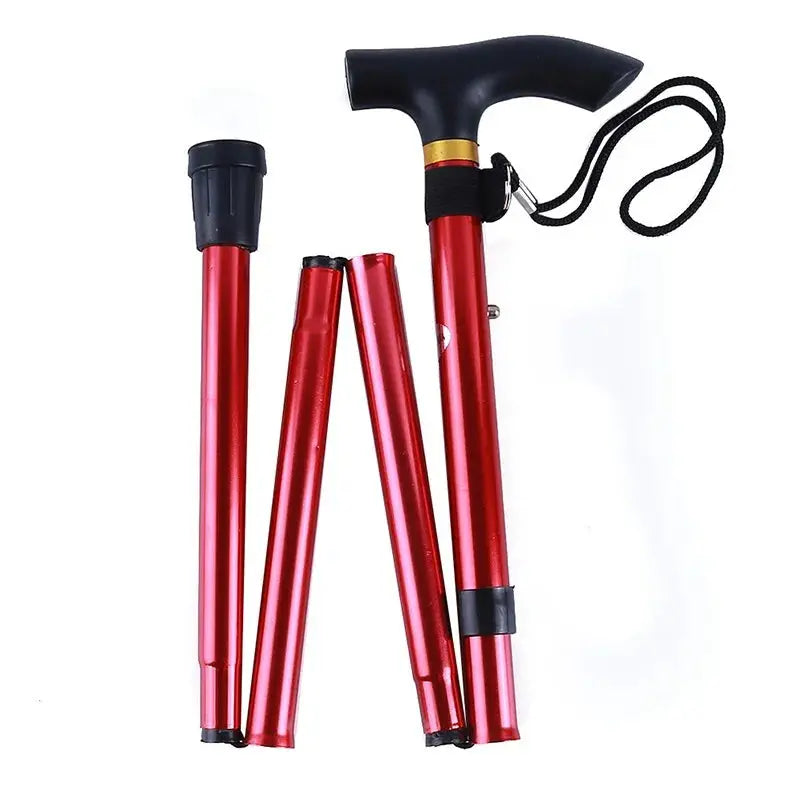 Outdoor Mountaineering Trekking Folding Trekking Pole Five Telescopic AliExpress