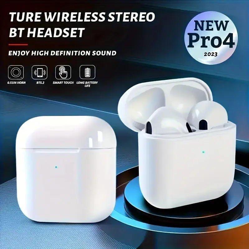 Pro 4 TWS Wireless Headphones Earphone Bluetooth-compatible 5.3 AliExpress