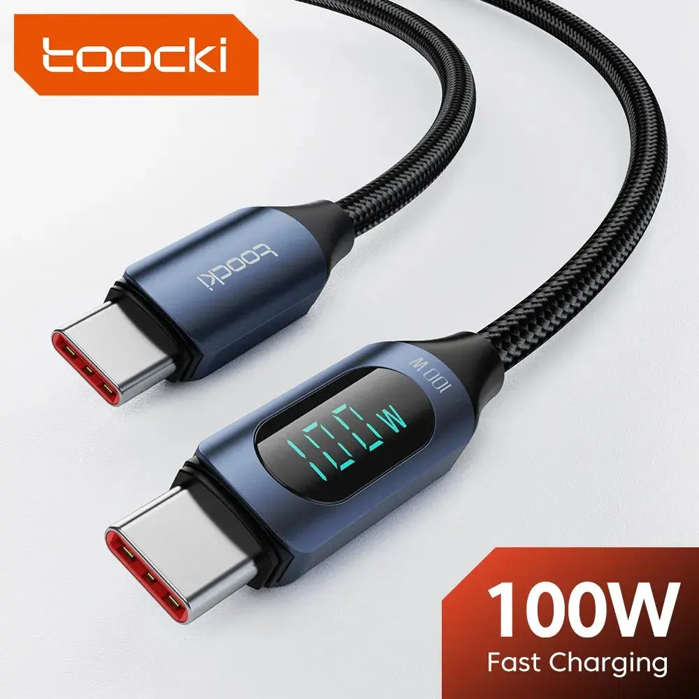 Toocki Type C to Type C Cable 100W PD Fast Charging Charger USB C to AliExpress