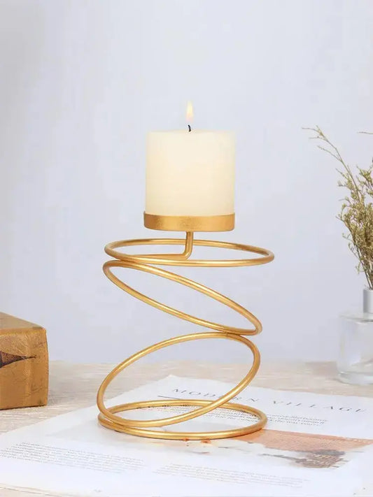 Luxury Style Metal Candle Holders Copper Pallas