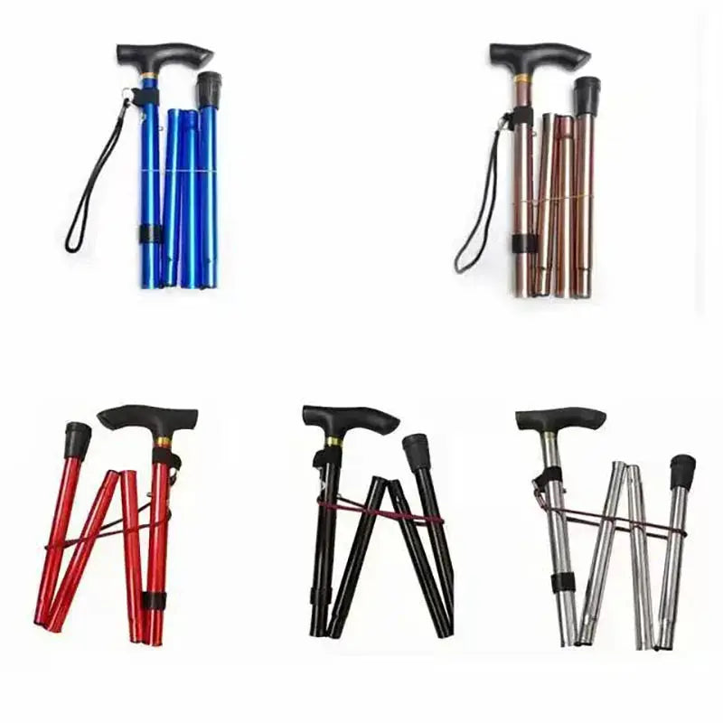 Outdoor Mountaineering Trekking Folding Trekking Pole Five Telescopic AliExpress