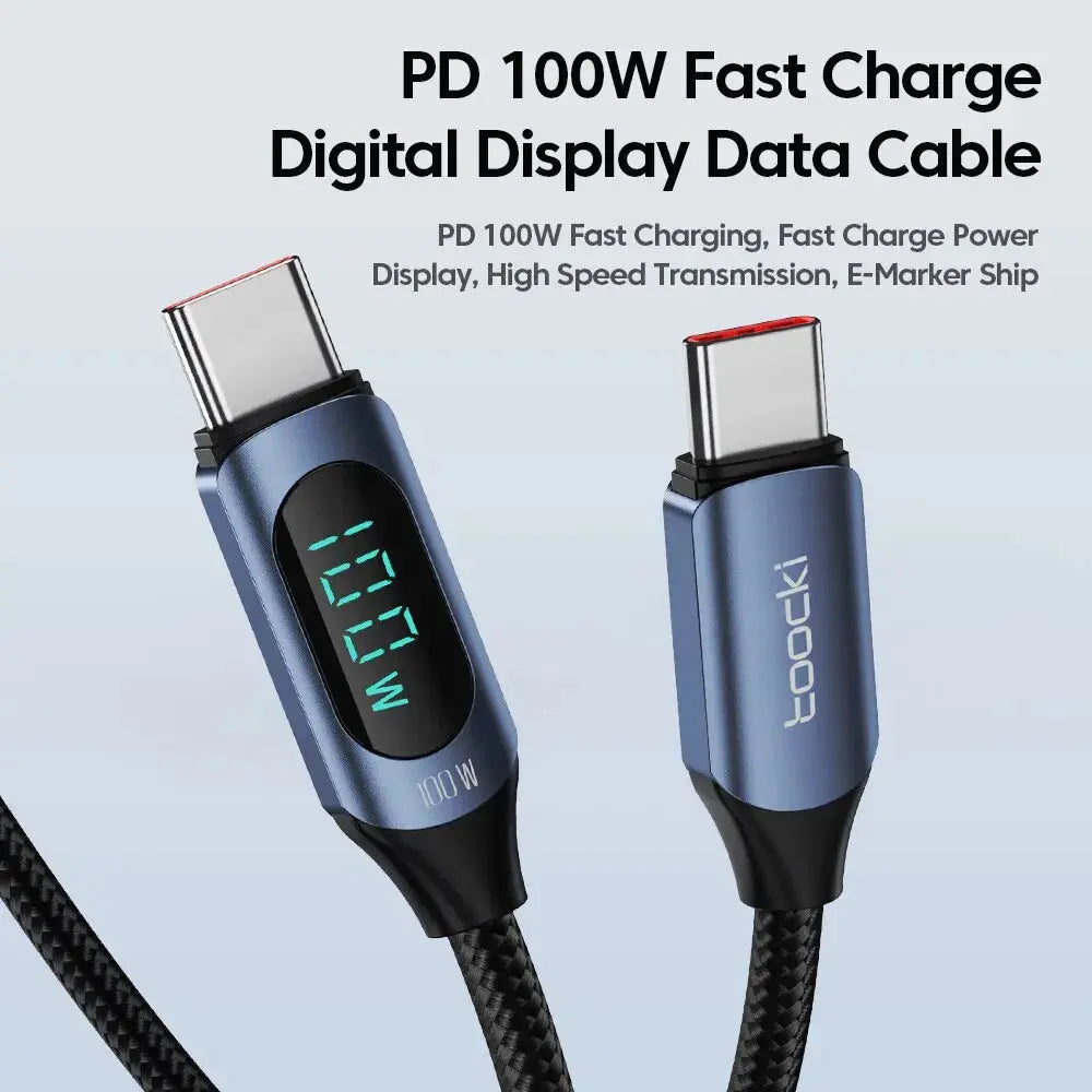 Toocki Type C to Type C Cable 100W PD Fast Charging Charger USB C to AliExpress