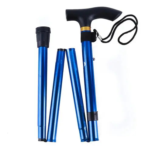 Outdoor Mountaineering Trekking Folding Trekking Pole Five Telescopic AliExpress