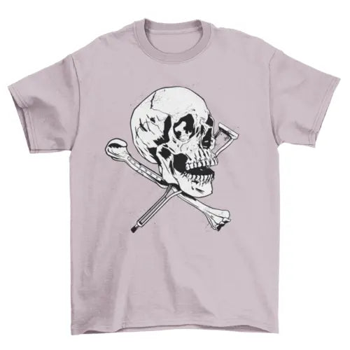 Skull Crutches T-shirt Turquoise Theseus