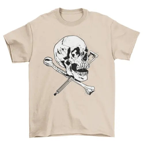 Skull Crutches T-shirt Turquoise Theseus