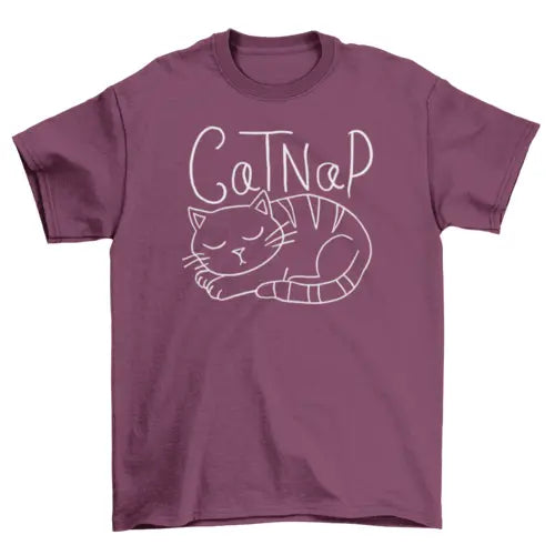 Cat taking a nap t-shirt Turquoise Theseus