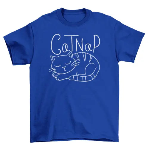 Cat taking a nap t-shirt Turquoise Theseus