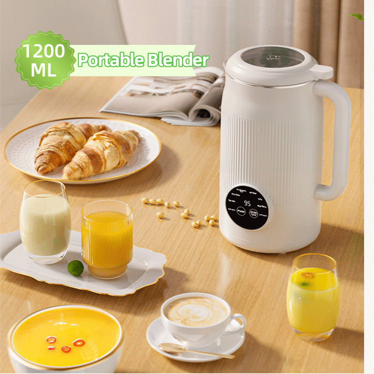 110V-220V 1200ml Soybean Milk Machine Multifunction Juicer Portable Blender Automatic Heat Home Soy Milk Maker Kitchen Gadgets Magenta Charlie