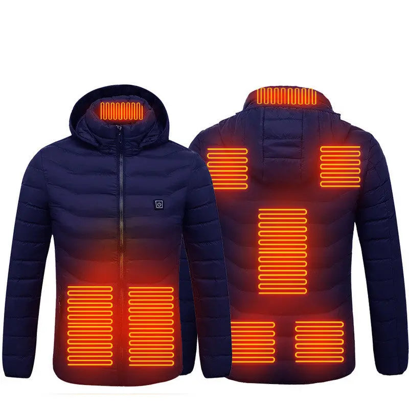 New Heated Jacket Coat USB Electric Jacket Cotton Coat Heater Thermal Clothing Heating Vest Men's Clothes Winter The Zebra Effect