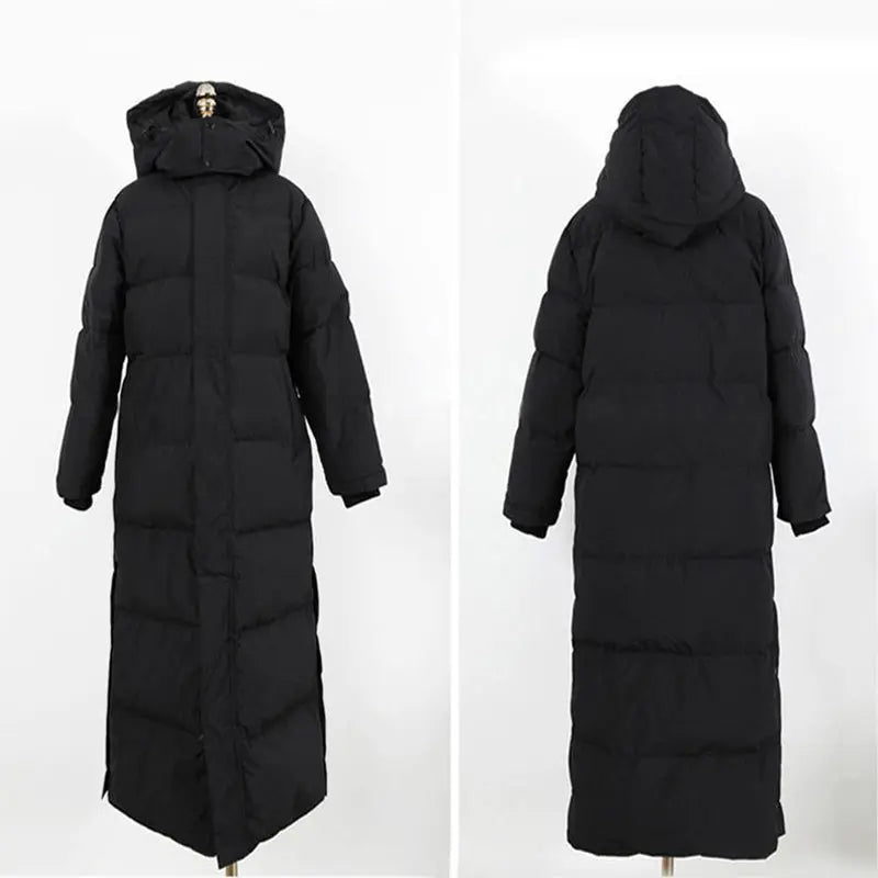 Winter Long Coat Warm Hooded Thickened Parka Jackaet For Women Clothing Magenta Charlie