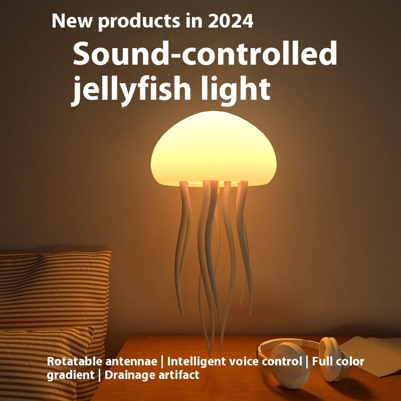 Jellyfish Mood Lamp LED Jellyfish Night Light Portable Jellyfish Lamp Jellyfish Decorations Smart Table Lamp For Bedside Desk Magenta Charlie