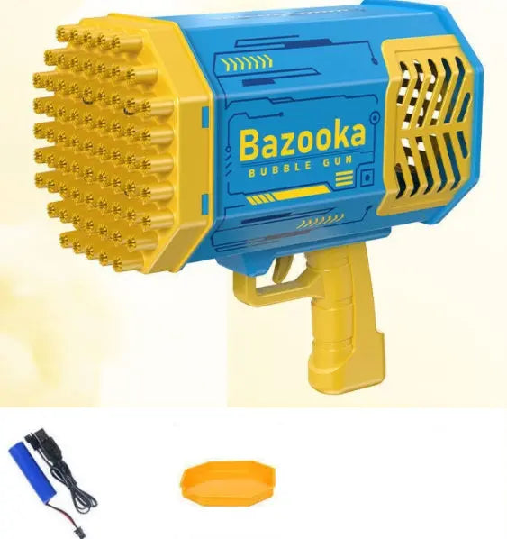 Bubble Gun Rocket 69 Holes Soap Bubbles Machine Gun Shape Automatic Blower With Light Toys For Kids Pomperos The Zebra Effect