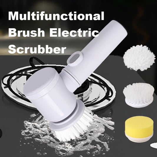 Kitchen Supplies Multifunctional Brush Electric Scrubber Rechargeable Dishwashing Brush Automatic Range Hood Stove Magenta Charlie