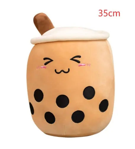 Cute Fruit Drink Plush Stuffed Soft Strawberry Milk Tea Plush Boba Tea Cup Toy Bubble Tea Pillow Cushion Kids Gift Magenta Charlie