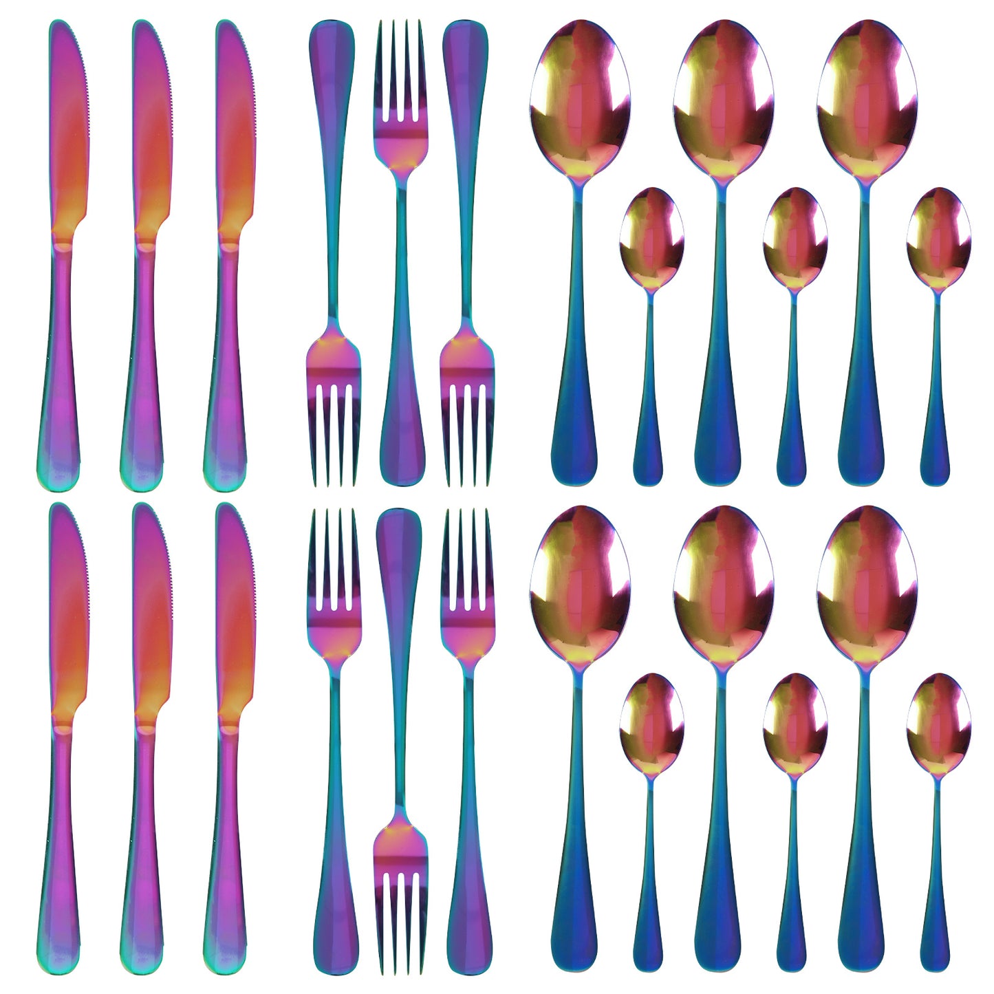 High-end tableware 24 piece set Magenta Charlie