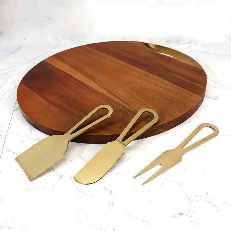 4-piece Cheese Knife And Cheese Board Set Magenta Charlie