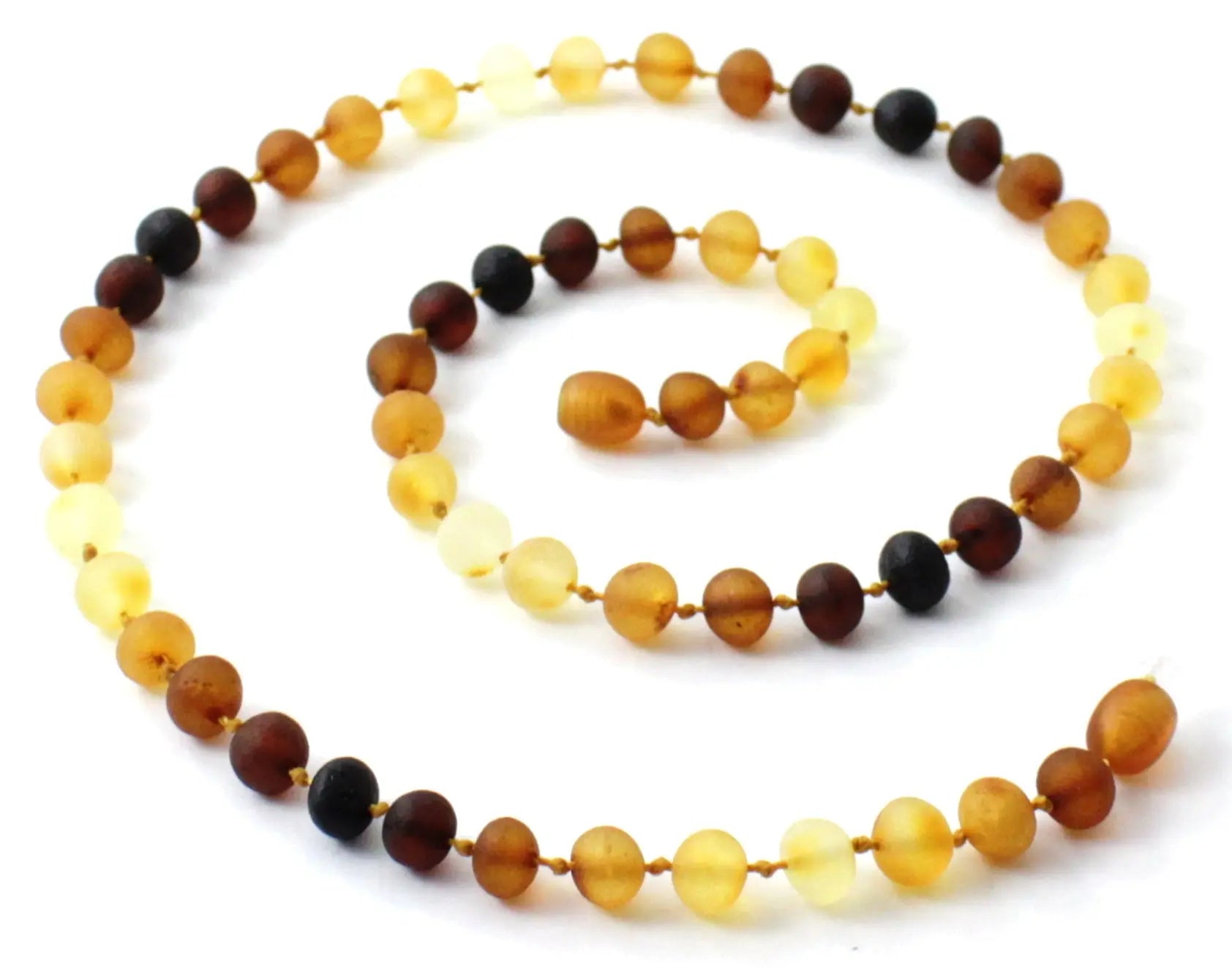 Unpolished Amber Adult Necklace Multi Color Various Sizes Plum Clymene