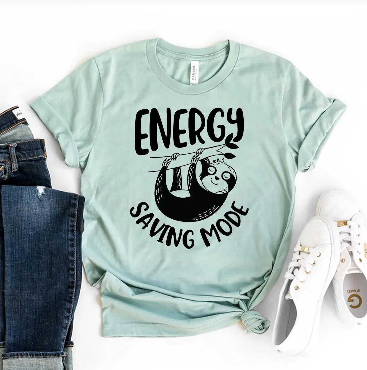 Energy Saving Mode T-shirt Agate