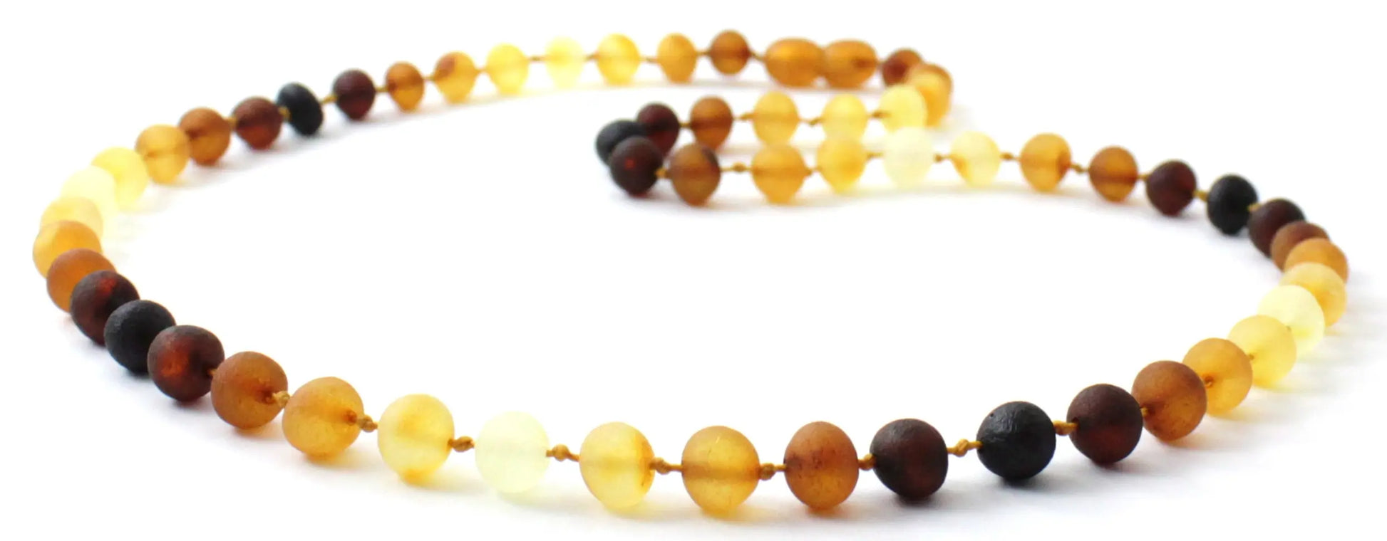 Unpolished Amber Adult Necklace Multi Color Various Sizes Plum Clymene