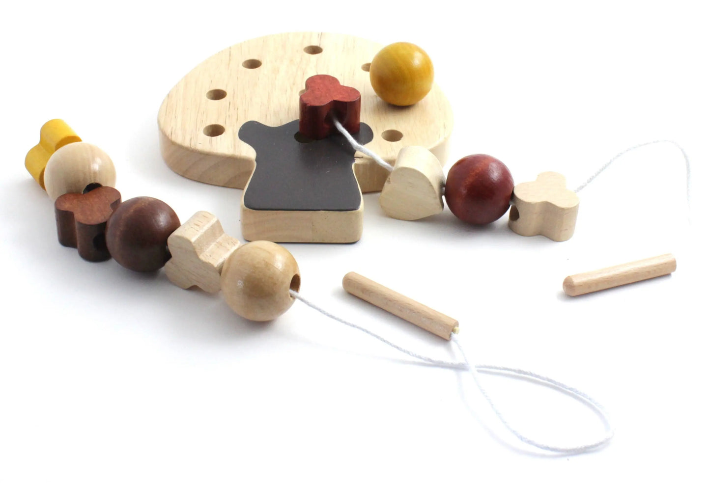 Wooden Toy Montessori Toys Threading Lacing Stringing Learning Skills Plum Clymene