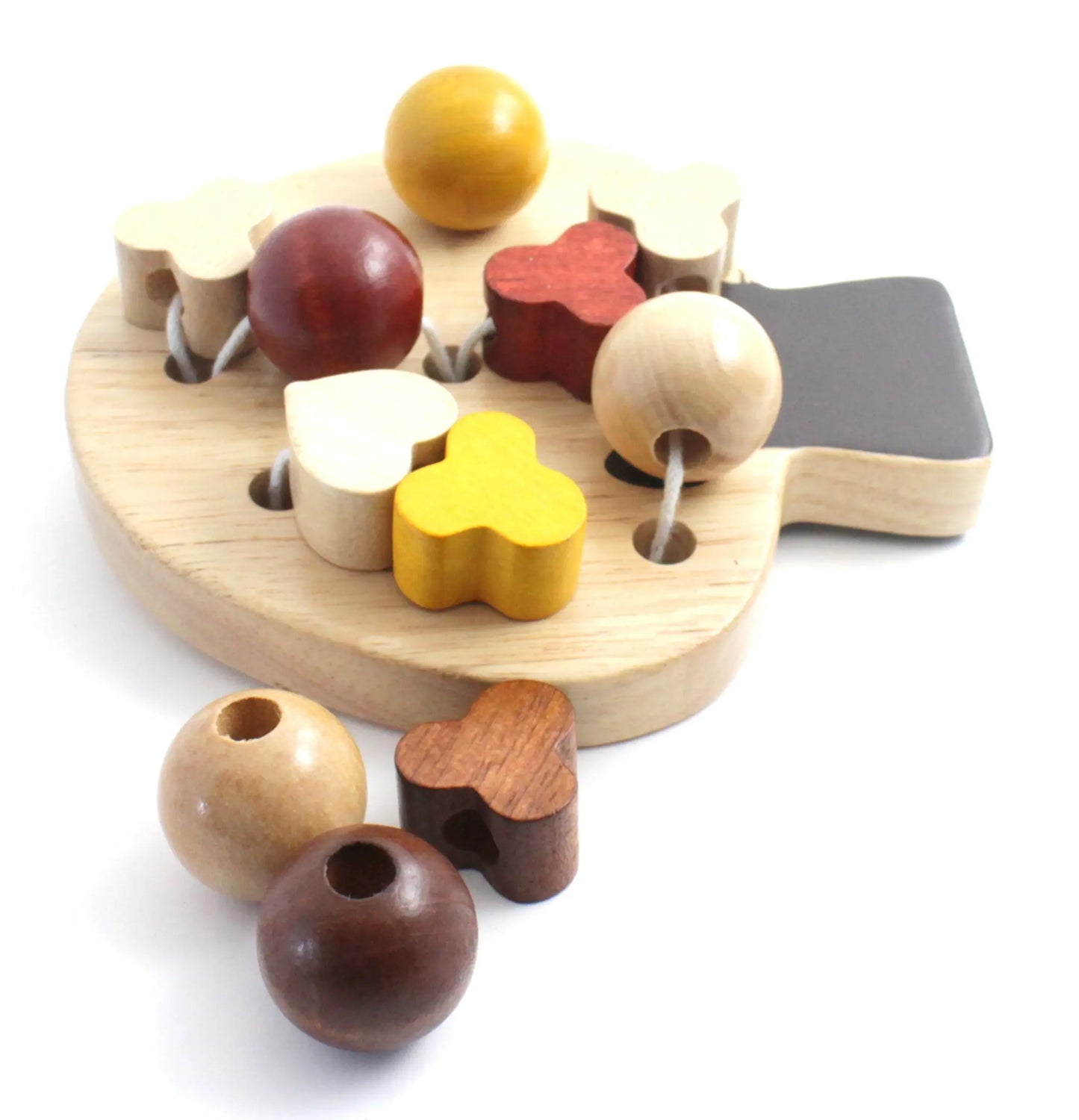 Wooden Toy Montessori Toys Threading Lacing Stringing Learning Skills Plum Clymene