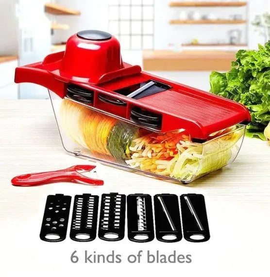 Stainless Steel 6 Blades Vegetable Slicer Yellow Pandora