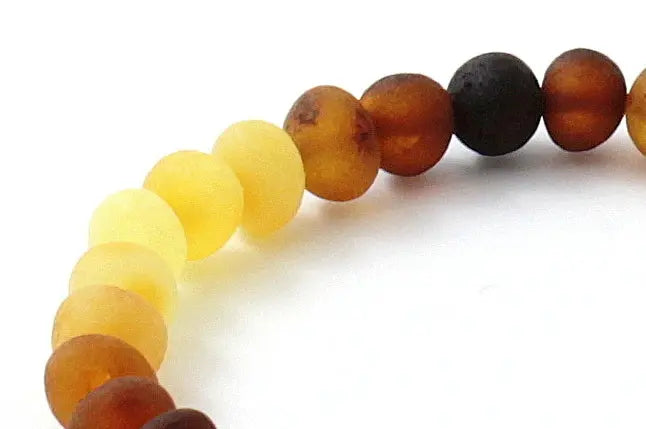 Raw Baltic Amber Stretch Bracelet for Adults Plum Clymene