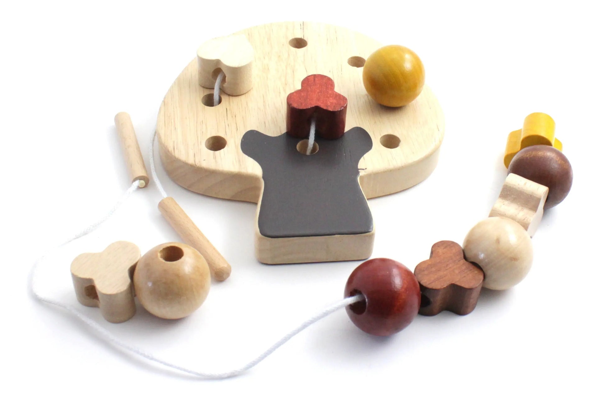 Wooden Toy Montessori Toys Threading Lacing Stringing Learning Skills Plum Clymene