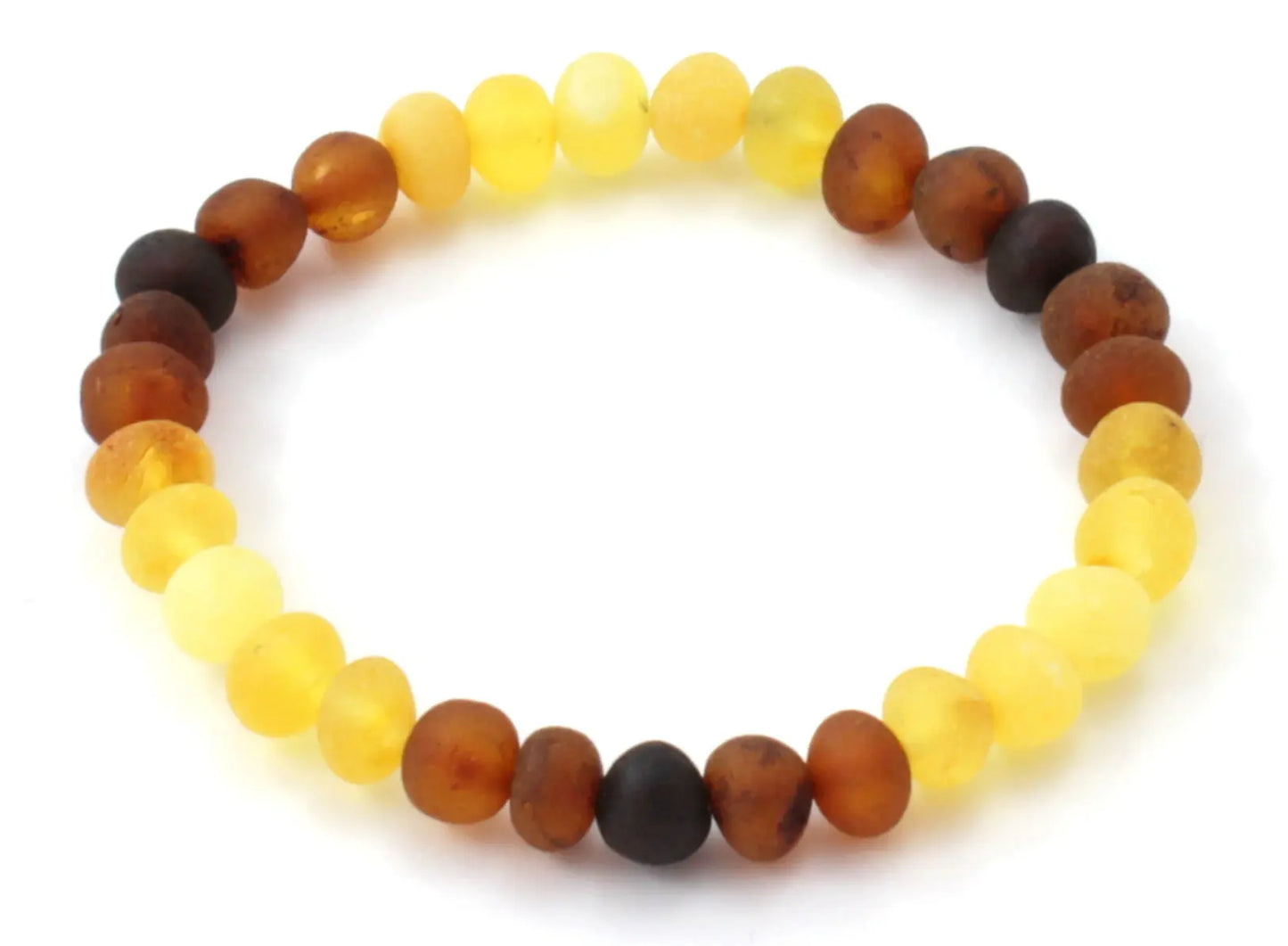 Raw Baltic Amber Stretch Bracelet for Adults Plum Clymene