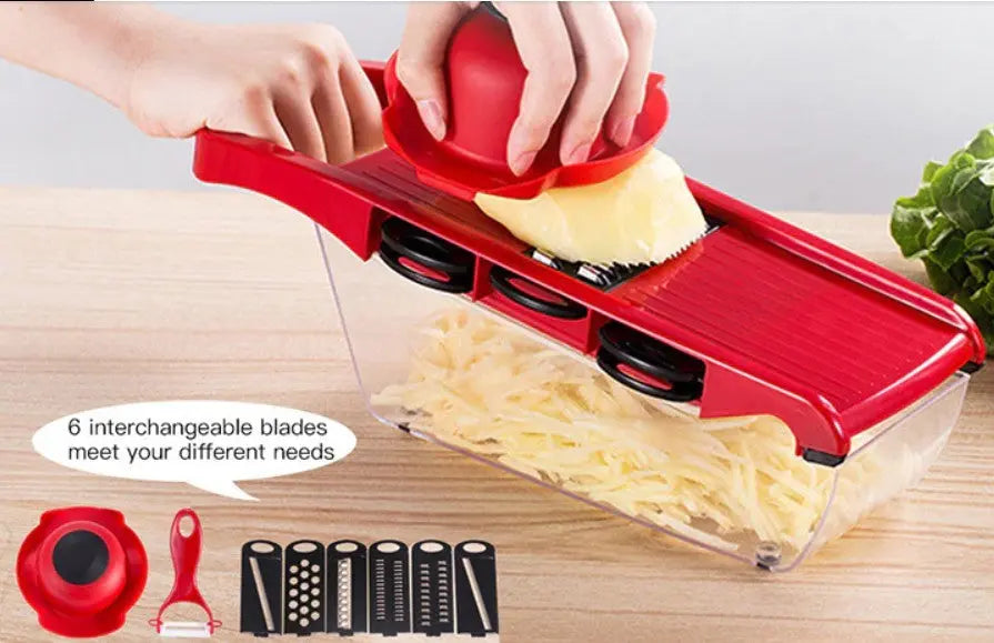 Stainless Steel 6 Blades Vegetable Slicer Yellow Pandora