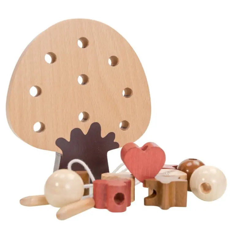 Wooden Toy Montessori Toys Threading Lacing Stringing Learning Skills Plum Clymene