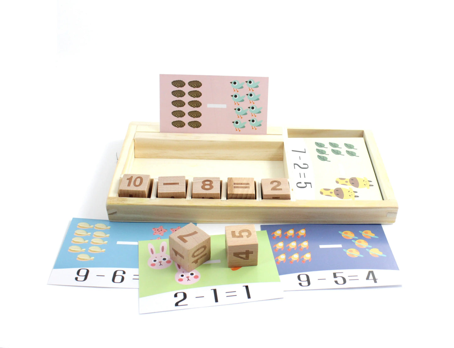 Wooden Math Learning Game Toy Montessori Mathematical Toys Plum Clymene