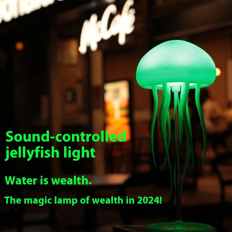 Jellyfish Mood Lamp LED Jellyfish Night Light Portable Jellyfish Lamp Jellyfish Decorations Smart Table Lamp For Bedside Desk Magenta Charlie