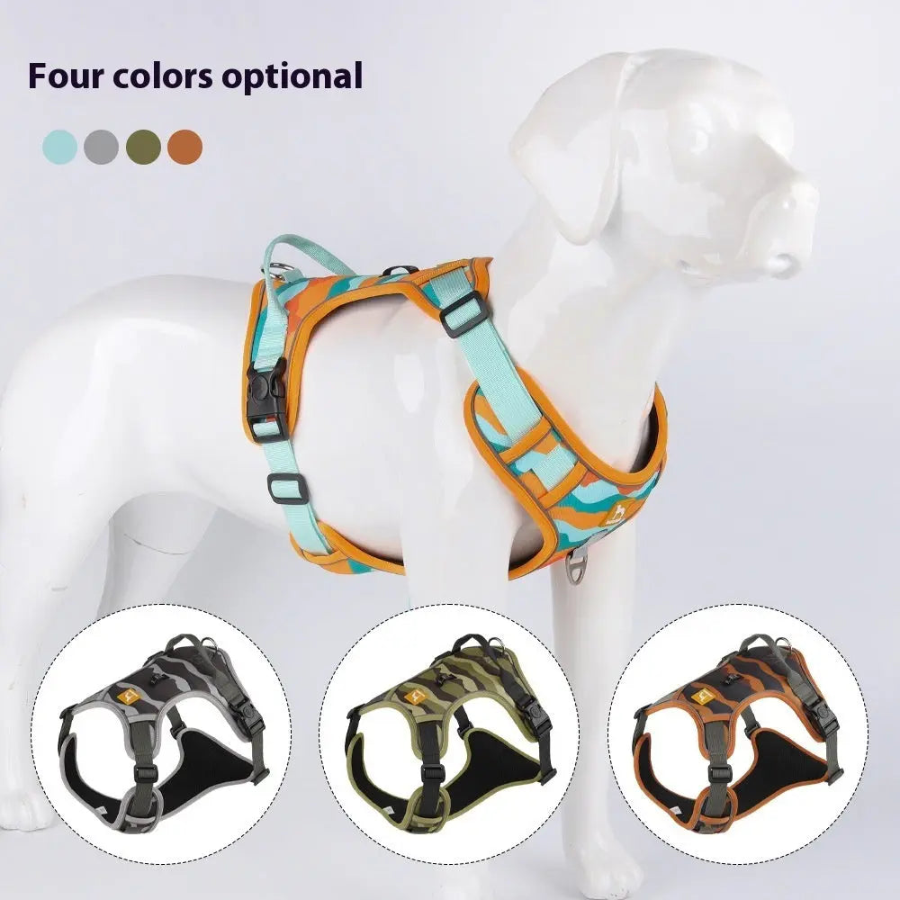 Dog Chest And Back Reflective Commuter Hand Holding Rope The Zebra Effect