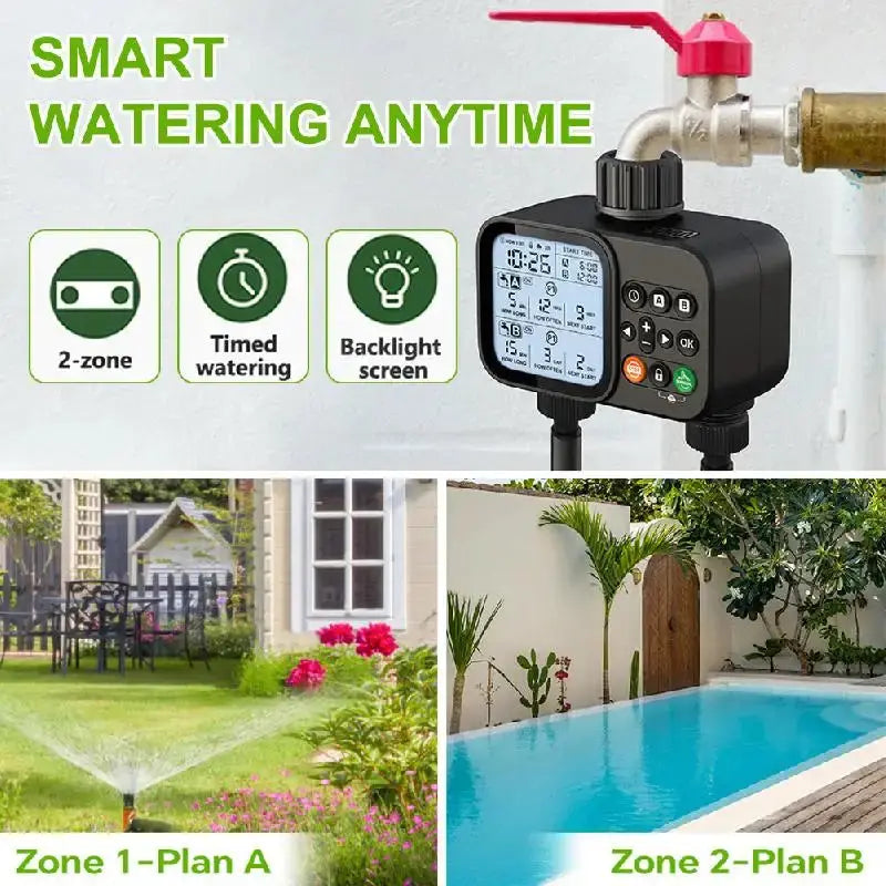 Timed Irrigator, Dual Output Automatic Watering Machine, Irrigation Timer, Watering Artifact, Automatic Watering Machine The Zebra Effect