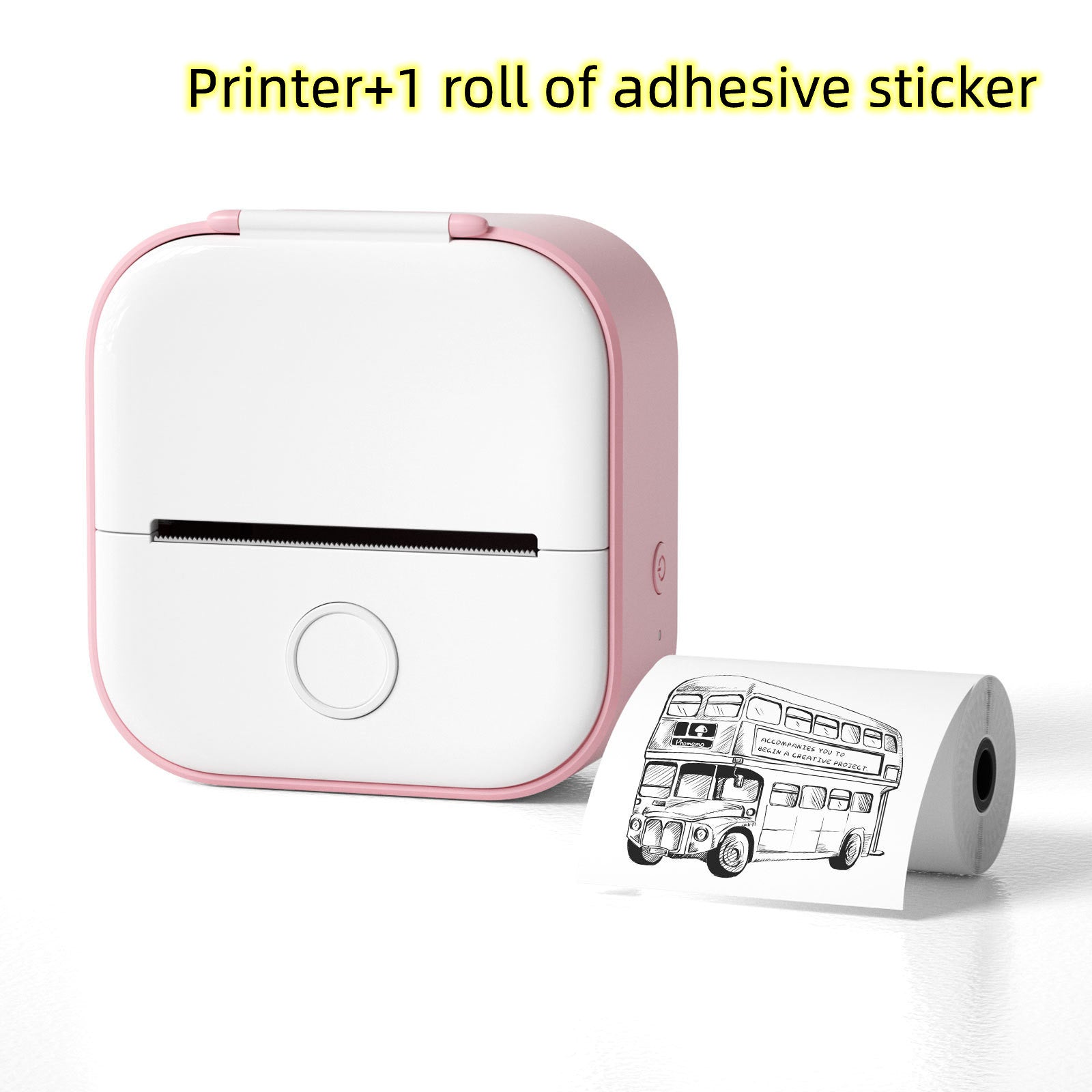 Portable Mini Thermal Label Printer Home Photo Printer Student Wrong Question Printer Bluetooth-compatible Mini Label Printer Price Tag Magenta Charlie