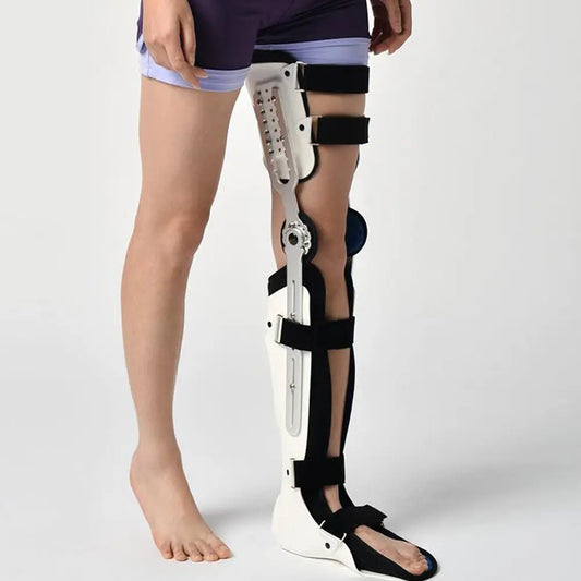 Fixed Hard Knee Ankle Foot Brace Orthosis Thigh Knee Knee Calf Ankle Fixed Bracket Brace The Void