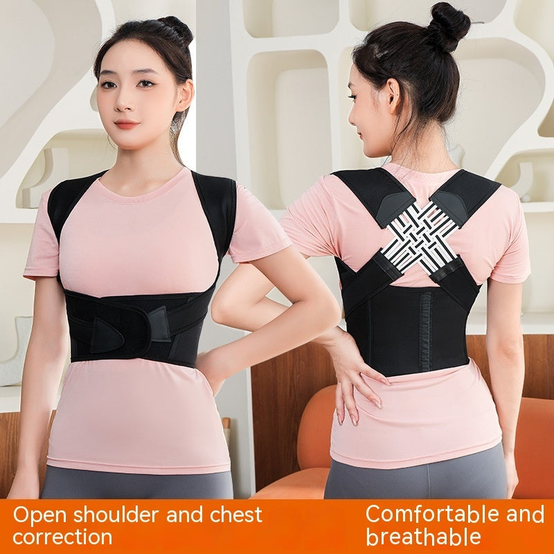 Unisex Anti-Humpback Chest Lift Brace Posture Corrector Magenta Charlie