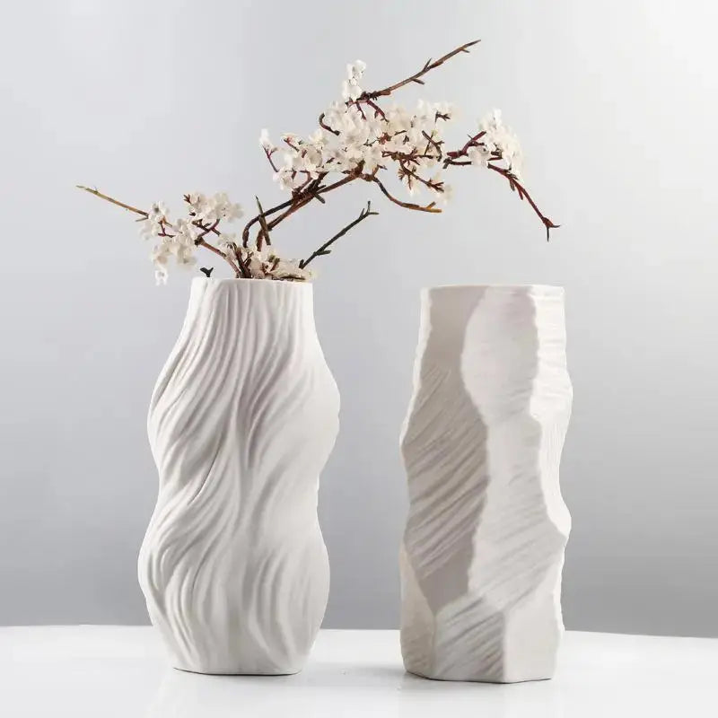 Ethereal Wave Vase Ceramic Copper Pallas