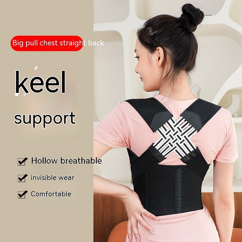 Unisex Anti-Humpback Chest Lift Brace Posture Corrector Magenta Charlie