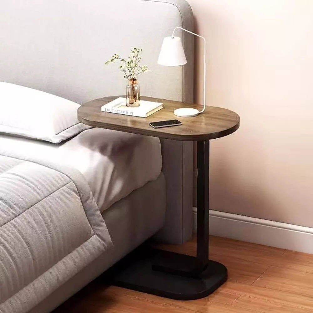 Small C-shaped Table End Table For Sofa Side Table Nightstand For Bedroom Modern Magenta Charlie