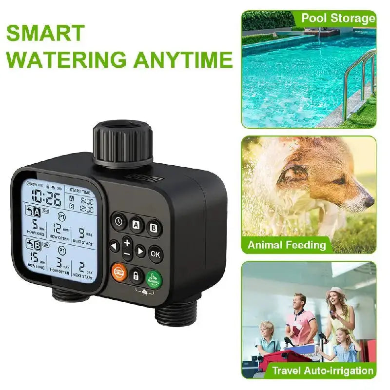 Timed Irrigator, Dual Output Automatic Watering Machine, Irrigation Timer, Watering Artifact, Automatic Watering Machine The Zebra Effect