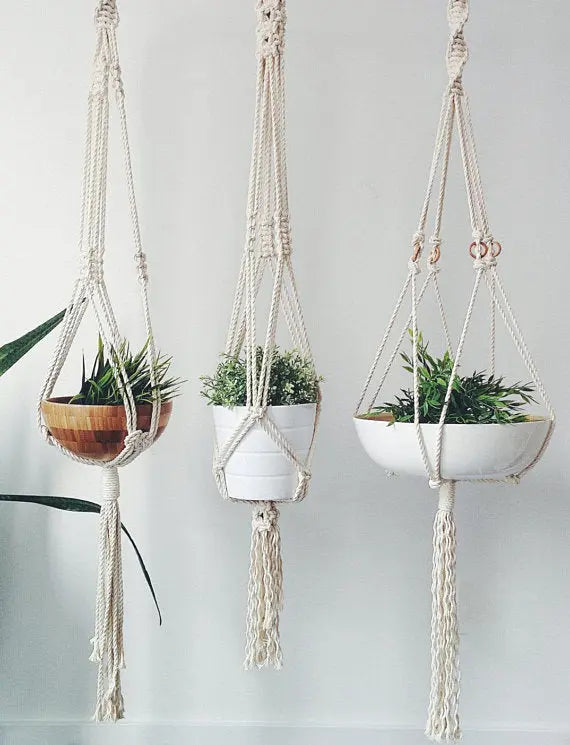 Macrame Plant Hanger Silver Simba