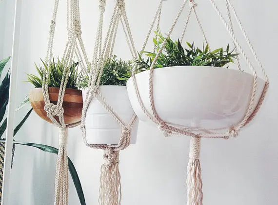 Macrame Plant Hanger Silver Simba