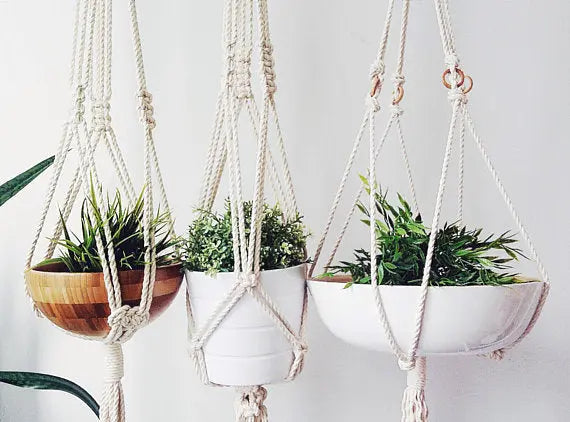 Macrame Plant Hanger Silver Simba