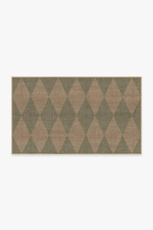 Palazzo Sage Green Re-Jute Rug Cerise Coconut