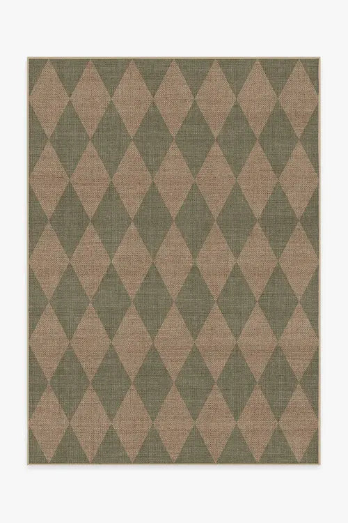 Palazzo Sage Green Re-Jute Rug Cerise Coconut