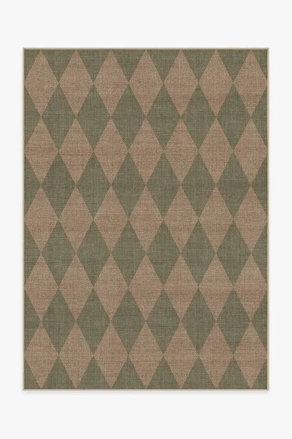 Palazzo Sage Green Re-Jute Rug Cerise Coconut