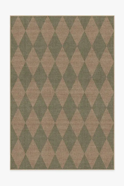 Palazzo Sage Green Re-Jute Rug Cerise Coconut